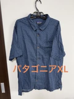 Patagonia パタゴニア 半袖シャツ 総柄 ネイビー XLのサムネイル