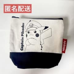 [신품] 포켓몬 캔버스 파우치 캡틴 피카츄 pokemon