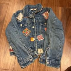 【希少デザイン】GAP KIDS パッチワーク デニムジャケット Sのサムネイル
