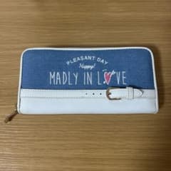 デニム風刺繍長財布 キッズ 子供用財布のサムネイル