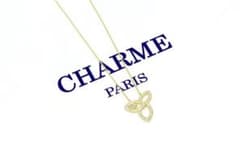  cz diamond lily necklace(gold)のサムネイル