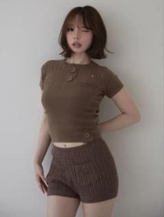 ANDMARY Brenda button knit tops - メルカリ