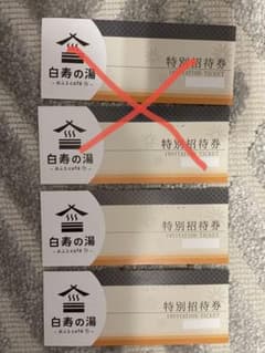 のりちゃん様専用　白寿の湯  特別招待券のサムネイル