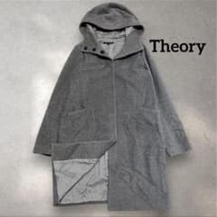 セオリー Theory ダッフルコート ロング フード ウール グレー