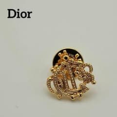 美品 Dior ディオール ピンブローチ ピンバッジ 旧ロゴ エンブレム
