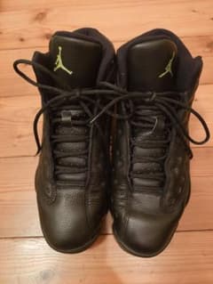 NIKE Air Jordan 13 ブラック×グリーン 箱なし 使用済みのサムネイル