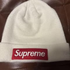 Supreme ボックスロゴ ニット帽 ホワイトのサムネイル