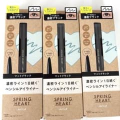 SPRING HEARTロングラスティングアイライナー マットブラック3本セットのサムネイル