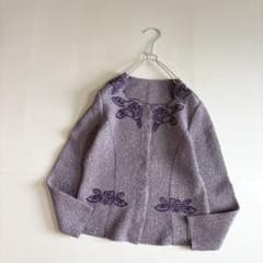 新品 ノコオーノ プリーツ カーディガン 薔薇 刺繍 サイズ40 - メルカリ