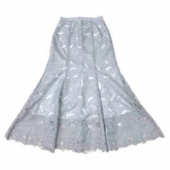 SNIDEL スナイデル　カットワークセミフレアスカート　レース　マーメイド