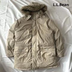 L.L.Bean 90s ファーフーディダウンジャケット ベージュ グースダウン 