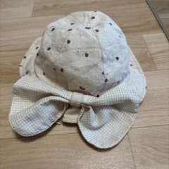 薄ピンク リボン付き コットンバケットハット 50センチのサムネイル