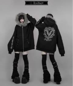 DimMoire【ディムモアール】ファーフードGothicパーカー/Black - メルカリ