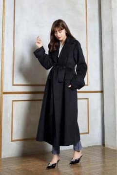 Herlipto Capucines Long  Coat ネイビー Herlipto Capucines Long River Coat ネイビー - メルカリ