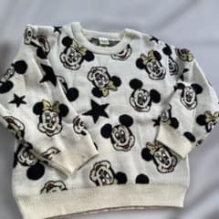 Birthday futa futa ◇ Mickey & Minnie Sweater 110cm All-over print