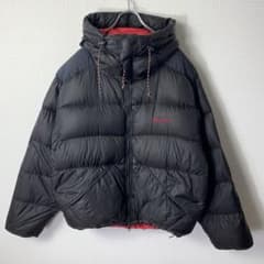 90s Marmot ダウンジャケット M パルバッド 肉厚 ブラック 刺繍ロゴ