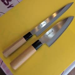 濃州孫六作 和包丁 柳刃出刃2本セット 木製ハンドル - メルカリ
