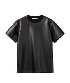 美品】ジョンローレンスサリバン レザー風Tシャツ ブラック - メルカリ