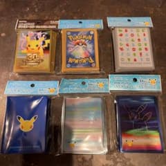 新品未開封ポケセン産　ポケモンカード デッキシールド 30周年6点セットのサムネイル