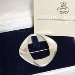 H490 良品✨ジョージジェンセン　ピンブローチ　368 シルバー　箱付き H490 良品✨ジョージジェンセン ピンブローチ 368 シルバー 箱付き