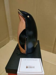 鴻池製作所 KONOIKE 本革細工 ヌメ革 ペンギン 動物貯金箱シリーズ 新品 鴻池製作所 KONOIKE 本革細工 ヌメ革 ペンギン 動物貯金箱