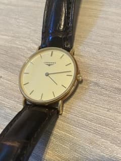 LONGINES ロンジン 文字盤ゴールド レザー18K 750 (金無垢)のサムネイル