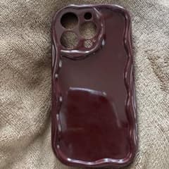 ダークレッド iPhone用ケース 波型エッジのサムネイル
