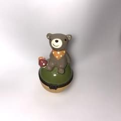 クマ 陶器 小物入れ アンティーク 熊 Bear 入れ物 インテリア ケース 