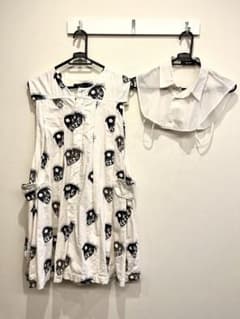 Ne-net Girls' Manga Eye Overalls with Detachable Collar Set
