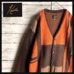 1032 UU【人気デザイン】ニードルス☆モヘア カーディガン チェック柄 1032 UU【人気デザイン】ニードルス☆モヘア カーディガン チェック柄