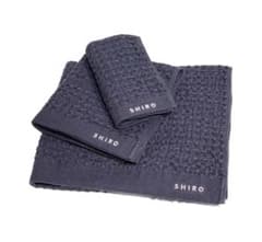 SHIRO ハンドタオル ネイビー Sサイズのサムネイル