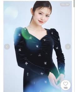 完売CELFORD ♡花柄刺繍 ベロアワンピ黒36 - メルカリ