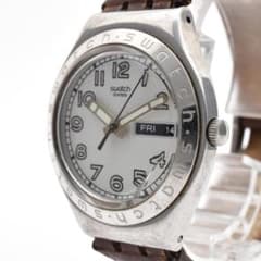번역 있음 가동품 swatch 견본 남성용 시계 화이트 다이얼