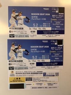 5月2日ソフトバンクホークス みずほプレミアムシートSSペア - メルカリ