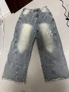 デニムパンツ ワイド ダメージ加工のサムネイル