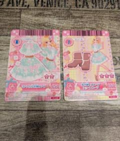 アイカツ ミントの小花柄ワンピとショートブーツ　2枚セット