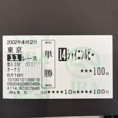 第63回 オークス シャイニンルビー 単勝馬券 2002年 - メルカリ