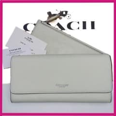 大丸百貨購入COACH コーチ本革アイスブルー長財布 ロングウォレットのサムネイル