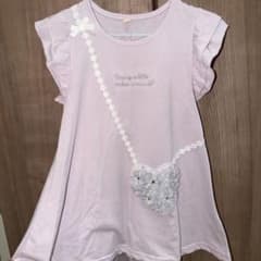 キッズ 半袖Tシャツ ラベンダー 130cmのサムネイル