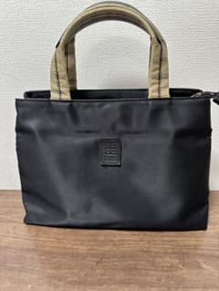 【美品】DAKS ダックス トートバッグ ナイロン ハウスチェック 三層式 黒のサムネイル