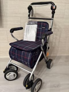 SB90 幸和製作所　シルバーカー　歩行器ネイビーチェック SB90 幸和製作所 シルバーカー 歩行器 ネイビー チェック - メルカリ