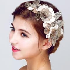ウェディング ヘアアクセサリー ブライダル ヘッドドレス ヘアバンド 髪飾りのサムネイル