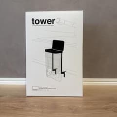 Yamazaki Tower キッチンシンク扉ポリ袋ホルダー ホワイトのサムネイル