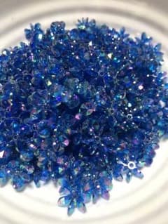 フラワービーズ(青)150個のサムネイル
