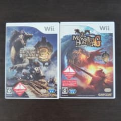 Wii モンハン2本(リオレウス亜種カード付き) - メルカリ