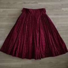 BEAMS BOY ワインレッド 小花柄 フレアスカートのサムネイル