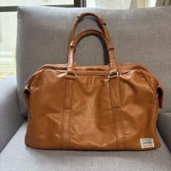 訳あり】PORTER 吉田カバン ボストンバッグ キャメル レザー - メルカリ
