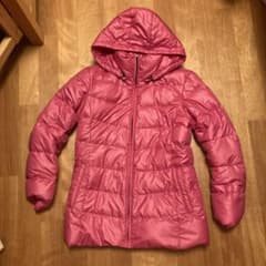 navy natural フード付き ダウンジャケット ピンク Mのサムネイル