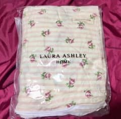 ローラアシュレイ■フローラルストライプチョークピンク花柄シングル掛け布団カバー ローラアシュレイ□フローラルストライプチョークピンク花柄