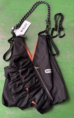 ★Risley x OUTDOOR トライアングルフリルバッグ 黒★タグ付きのサムネイル